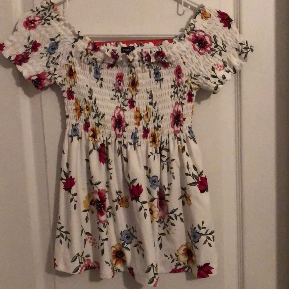 Floral top.